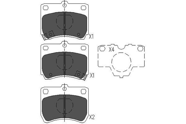 KAVO PARTS Комплект тормозных колодок, дисковый тормоз KBP-4520